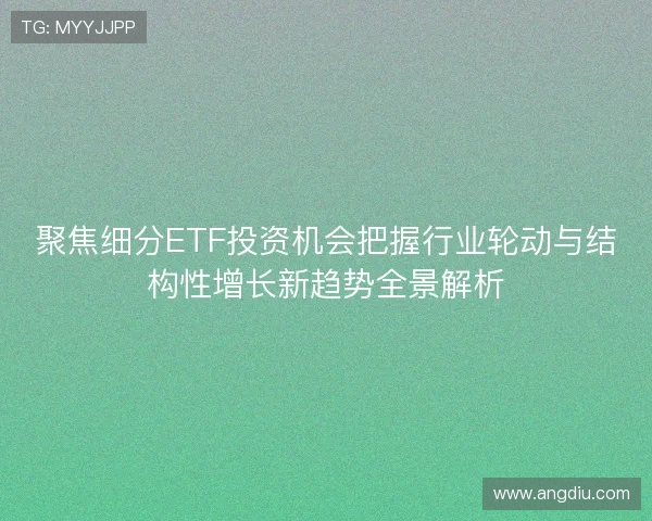 聚焦细分ETF投资机会把握行业轮动与结构性增长新趋势全景解析 聚焦细分ETF投资机会把握行业轮动与结构性增长新趋势全景解析